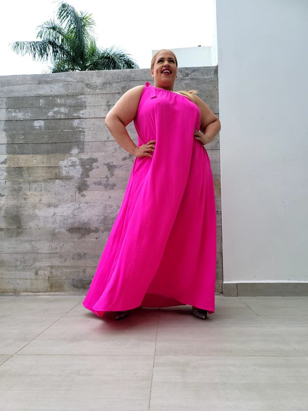 Asymetric Pink Dress