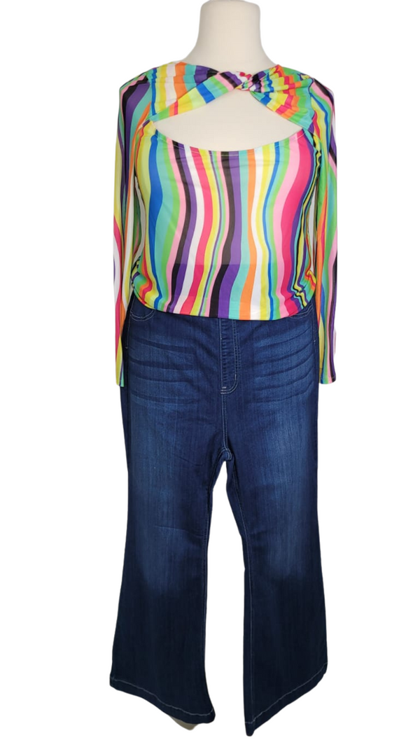 Multicolor mesh shirt